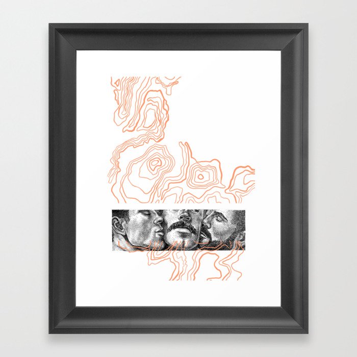 Atlas - NOODDOODs Peach Framed Art Print