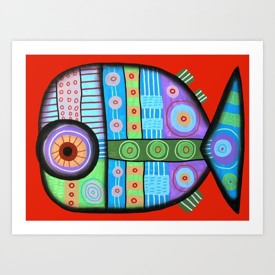 Fish which ate ship Art Print