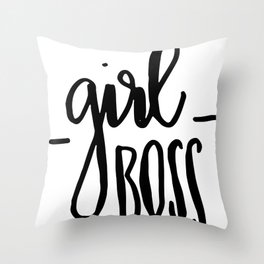 Girl Boss Throw Pillow