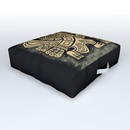 Aztec Eagle Warrior Outdoor Floor Cushion | Graphic Design, Typography, Azteceagle, Graphicdesign, Latinamerica, Ethnicart, Aztecwarrior, Digital, Ancient, Abstract 