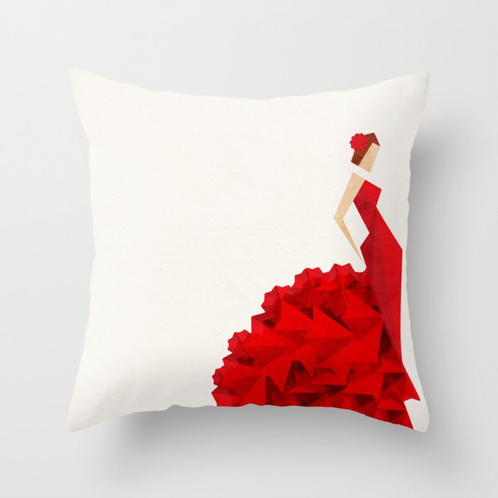 The Dancer (Flamenco) Throw Pillow