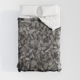 Master builder B&W Duvet Cover