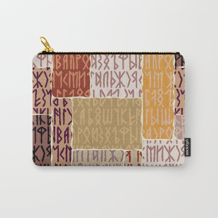 Viking runes pattern Carry-All Pouch