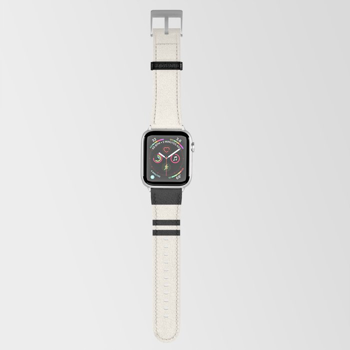 White and black retro 60s minimalistic stripes Apple Watch Band