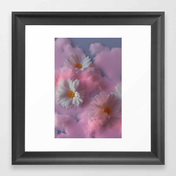 Daisies in the sky Framed Art Print