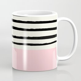 Millennial Pink x Stripes Coffee Mug | Millennialpink, Digital, Colorblock, Children, Rose, Pink, Kid, Painting, Millennial, Colorful 