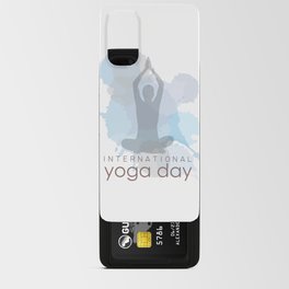 International yoga and meditation workout position Android Card Case