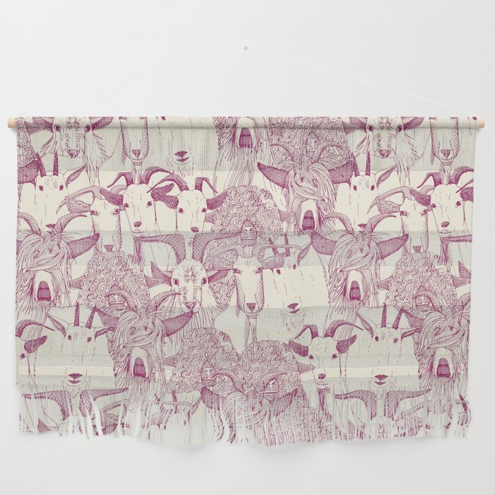 just goats cherry pearl Wall Hanging