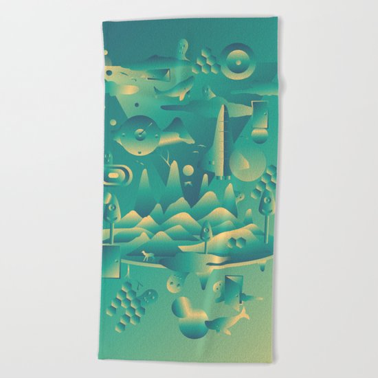 Geometromorphic Dream Beach Towel