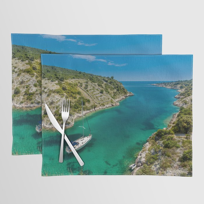 Trogir, Croatia, Boat Sailing, Blue Ocean  Placemat