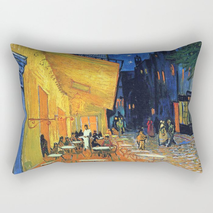 Cafe Terrace, (1888) Rectangular Pillow