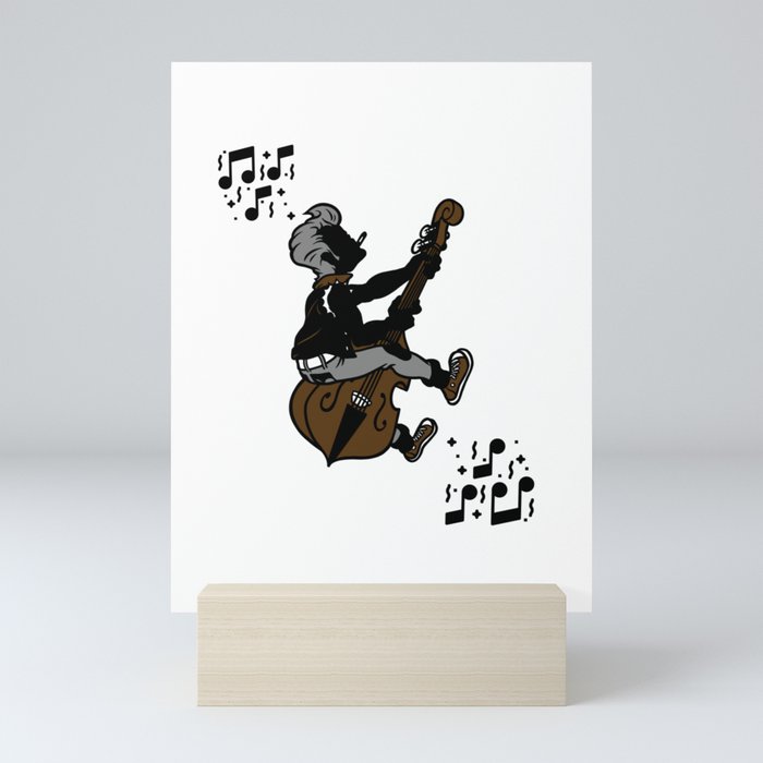 Rock-and-Roll Bassist Mini Art Print