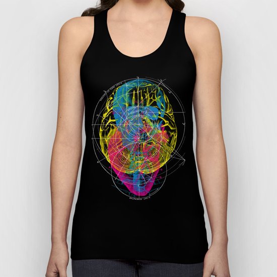 Brain Heart Skull Unisex Tank Top