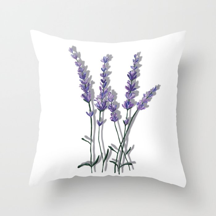 Lavender flower  Throw Pillow