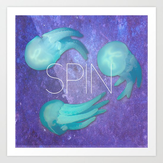 Jelly Fish Spin Art Print