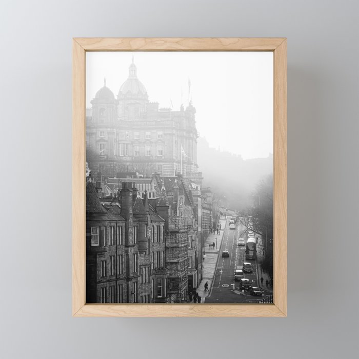 hazy edinburgh Framed Mini Art Print