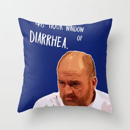 48-hour window  of DIARRHEA Throw Pillow