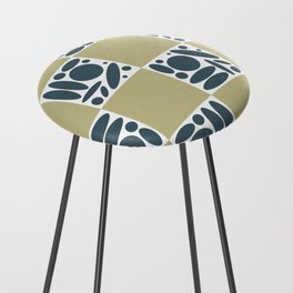 Geometric modern shapes checkerboard 20 Counter Stool