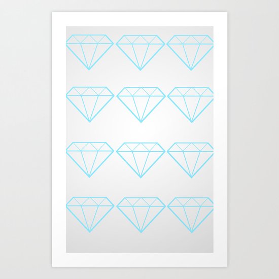 Diamonds Are A Girls Best Friend Art Print