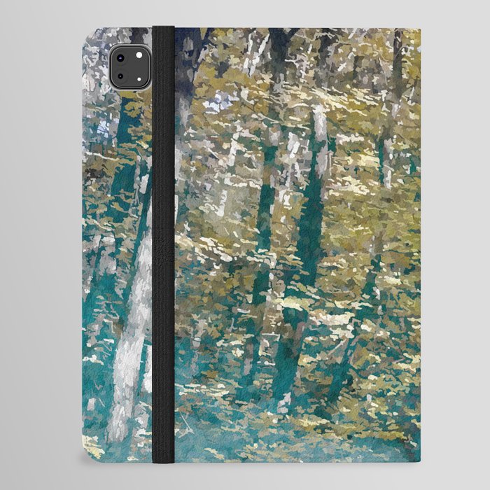 Aque blue forest iPad Folio Case