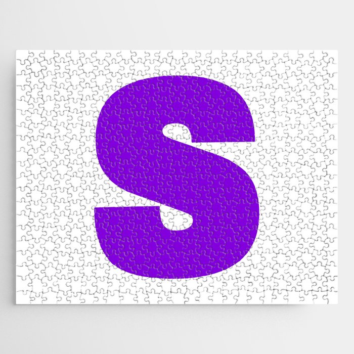 S (Violet & White Letter) Jigsaw Puzzle