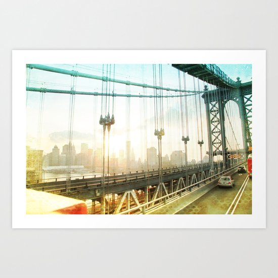 New York Rising _ manhattan bridge Art Print