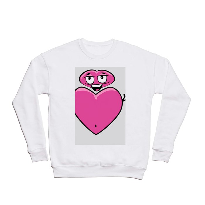 Big Pink Heart  Crewneck Sweatshirt