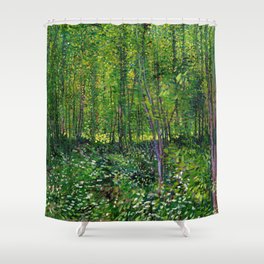 Vincent Van Gogh Trees and Undergrowth 1887 Shower Curtain