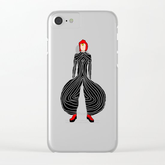 Bowie Fashion 6 Clear iPhone Case