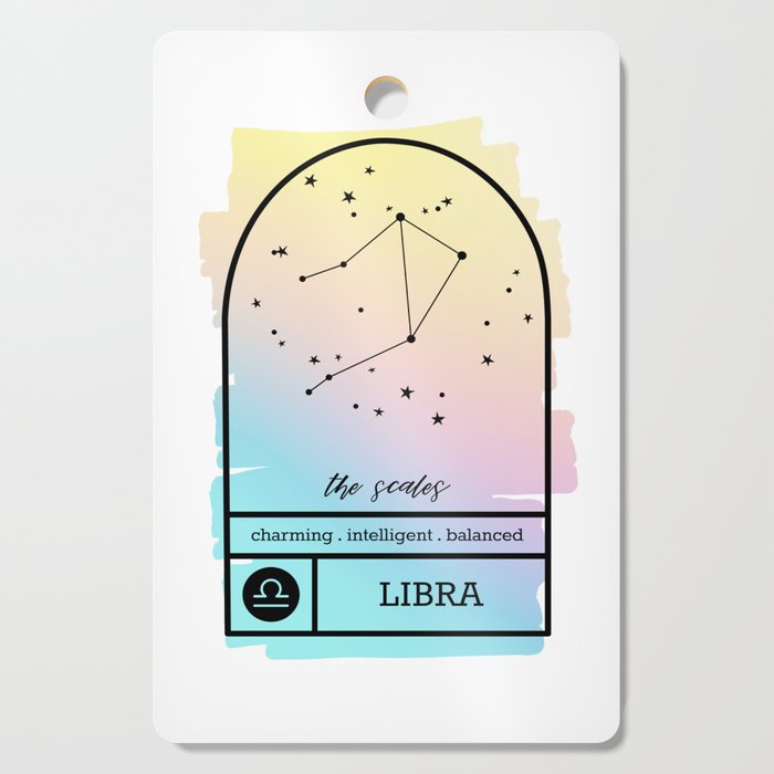 Libra Zodiac | Pastel Gradient Cutting Board