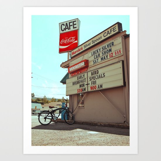 Marcia's Silver Spoon Cafe Art Print