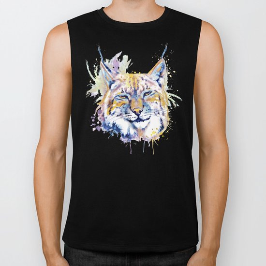 Bobcat Head Biker Tank