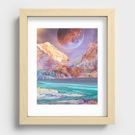 Mosaic mountains Recessed Framed Print