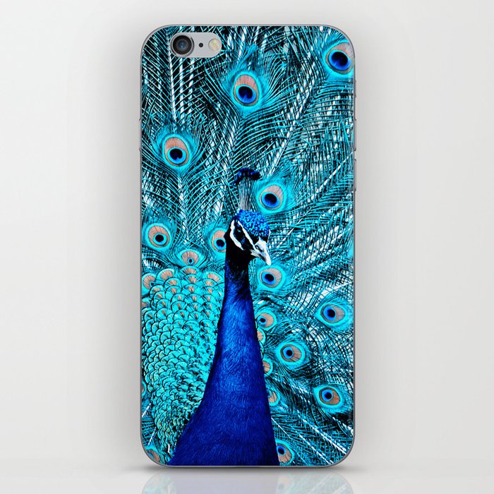 Peacock  Blue 11 iPhone Skin