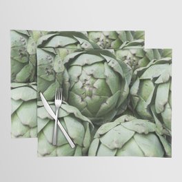 Artichoke vegetable green art print- farmersmarket stand in France - food and travel photography Placemat