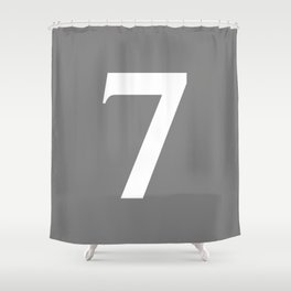 7 (WHITE & GRAY NUMBERS) Shower Curtain