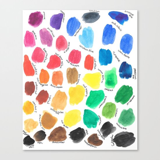 Colour Palette Canvas Print