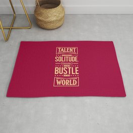 Lab No. 4 Talent Is Formed Johann Goethe Life Motivational Quotes Rug