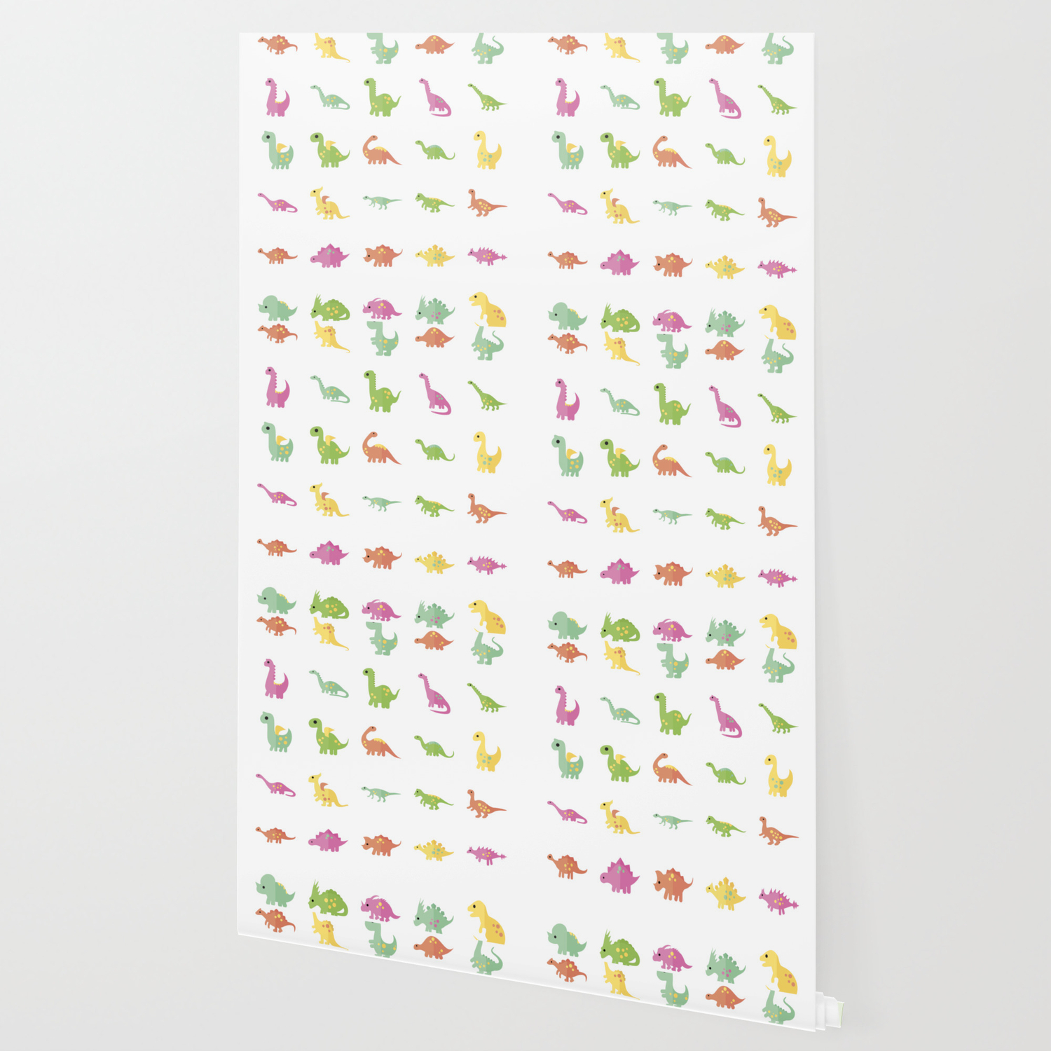 Cute Dinosaurs Pattern Wallpaper By Misomiso Society6