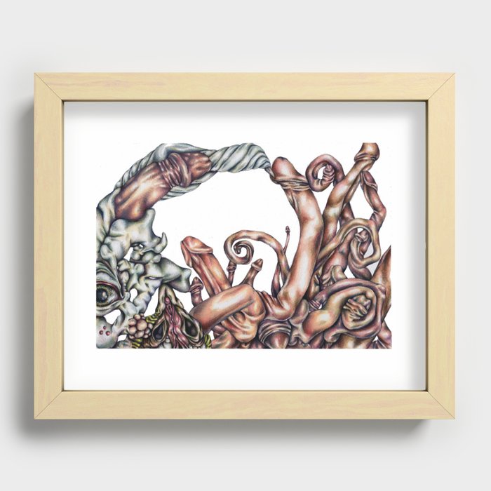 "Sexually Liberated Unicorn Trap" Recessed Framed Print