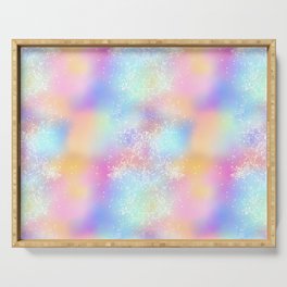 Pretty Holographic Glitter Rainbow Serving Tray