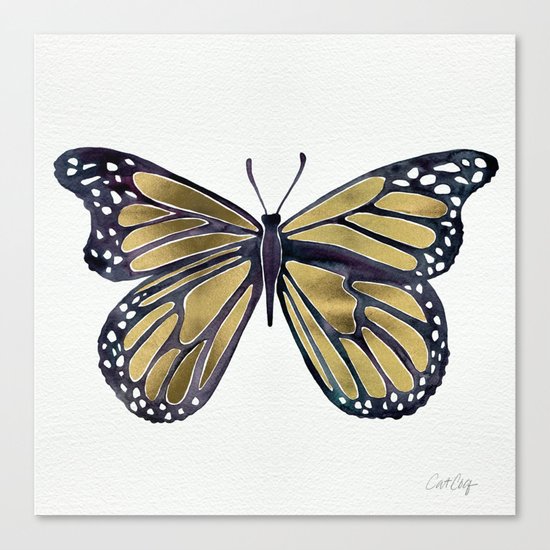 Gold Butterfly Canvas Print