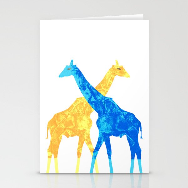 Two Giraffes Stationery Cards