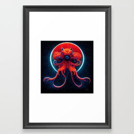 Space Octopus Framed Art Print