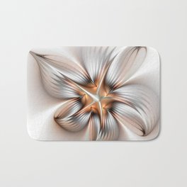 Elegance of a Flower, modern Fractal Art Bath Mat