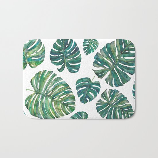 Tropical Leaves Bath Mat