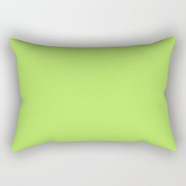 From The Crayon Box – Inch Worm Green - Bright Lime Green Solid Color Rectangular Pillow