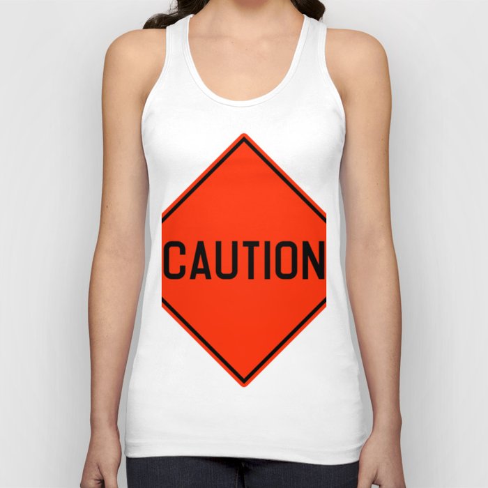 Red Sign Caution Singapore Tank Top