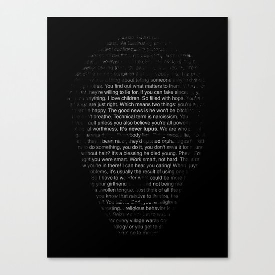 House MD Quotes Print (It's never lupus) Canvas Print