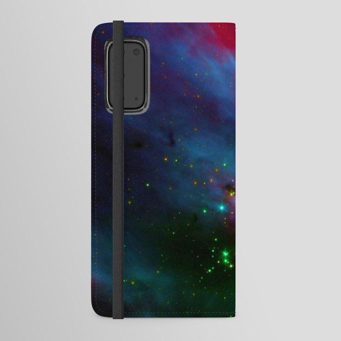 Young Stars in Galactic Dust Cloud Red Purple Blue Android Wallet Case